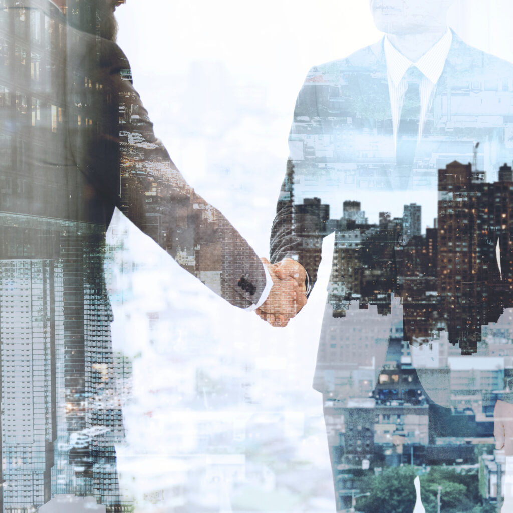 Corporate-business handshake-between-partners